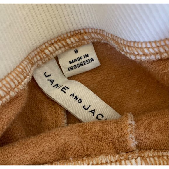 JANIE AND JACK Brown + White Animal Print Jacquard Girl's Jogger Pants Size 8 - Picture 5 of 8